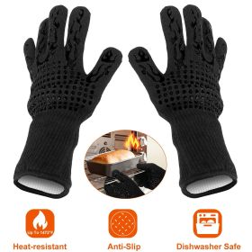 BBQ Gloves 1472Ã‚Â°F Heat Resistant Grill Gloves Anti-slip Carbon Fiber BBQ Gloves
