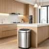 42L Stainless Steel Automatic Sensor Trash Can, Touchless Motion Sensor Garbage Bin with Lid