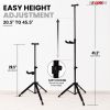 5 Core Violin Stand with Bow Holder Adjustable Heavy Duty Cello Banjo Mandolin Holder