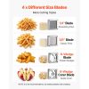 French Fry Cutter, Commercial Vegetable Chopper with 4 Blades - 1/4", 3/8", 6-Wedge Slicer & Apple Corer - Wall Mount Stainless Steel Potato Cutter