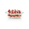 Square Deep Glass Baking Dish 8"×8", 2.5 Qt, Oven Microwave Freezer Dishwasher Safe
