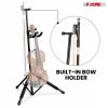 5 Core Violin Stand with Bow Holder Adjustable Heavy Duty Cello Banjo Mandolin Holder