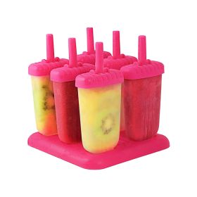 Reusable Plastic Popsicle Mold For Homemade Iced Snacks (Type: Kitchen Supplies, Color: Hot Pink)