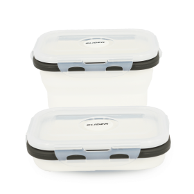 GLIDER LB White Bento Premium Lunch Box & Food Storage Containers (Color: White, size: medium)